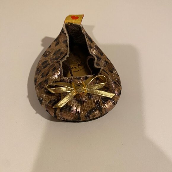 Build-A-Bear Replacement Leopard Print Shoe with Gold Bow - Picture 2 of 6